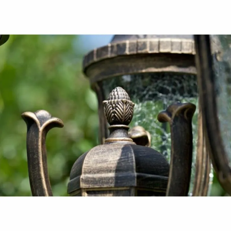 Luminaires Rustiques-Luminaires Orion Réverbère Orion Noir doré, 3 lumières