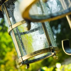 Luminaires Rustiques-hofstein Réverbère Tolep Noir doré, 3 lumières