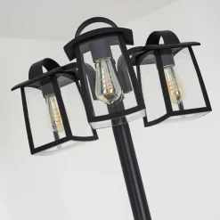 hofstein Réverbère Trosa Noir, 3 lumières