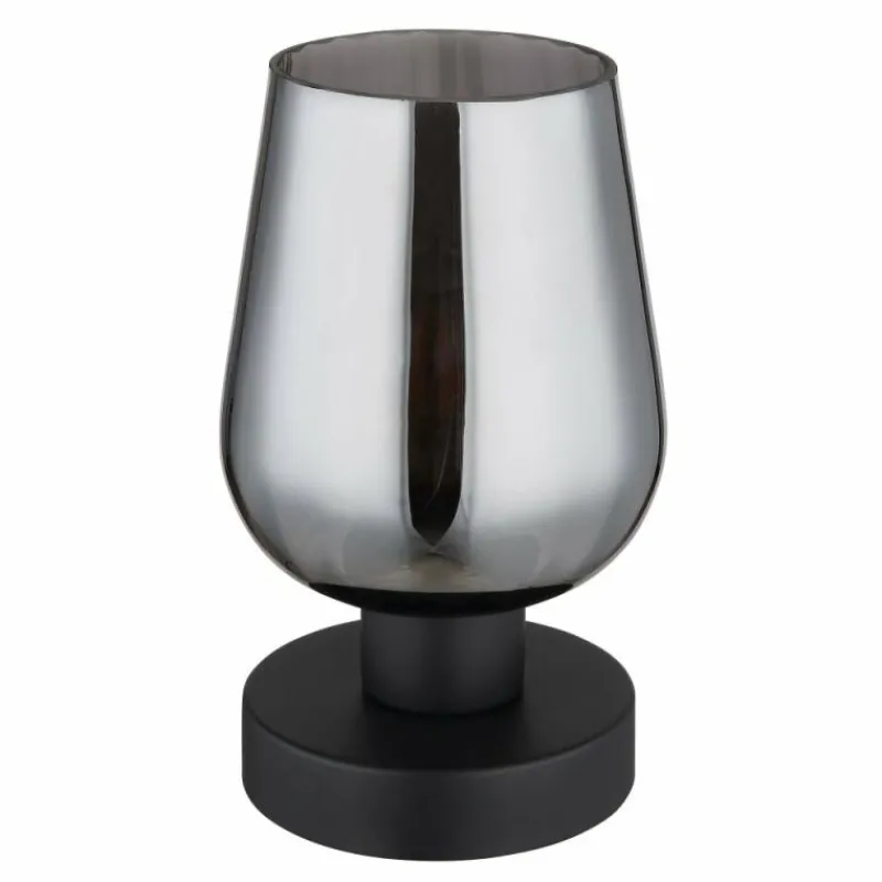 Suspension Verre Fumé-Luminaires Globo Lighting Ryan Lampe à poser Noir, 1 lumière