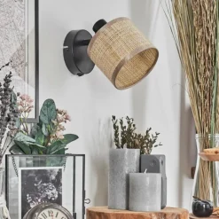 Luminaires Scandinaves-hofstein Sabadim Applique murale Noir, 1 lumière