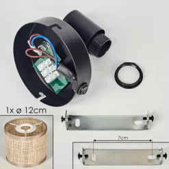 Luminaires Scandinaves-hofstein Sabadim Applique murale Noir, 1 lumière