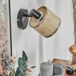 Luminaires Scandinaves-hofstein Sabadim Applique murale Noir, 1 lumière