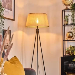 Luminaires Scandinaves-hofstein Sabadim Lampadaire beige, 1 lumière