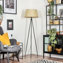 Luminaires Scandinaves-hofstein Sabadim Lampadaire beige, 1 lumière