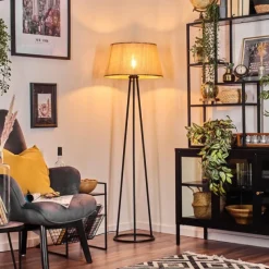 Luminaires Scandinaves-hofstein Sabadim Lampadaire beige, 1 lumière