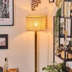 Luminaires Scandinaves-hofstein Sabadim Lampadaire Brun, Écru, Noir, 1 lumière