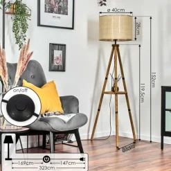 Luminaires Scandinaves-hofstein Sabadim Lampadaire Écru, 1 lumière