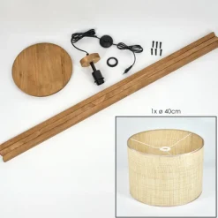 Luminaires Scandinaves-hofstein Sabadim Lampadaire Écru, 1 lumière