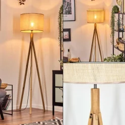 Luminaires Scandinaves-hofstein Sabadim Lampadaire Écru, 1 lumière