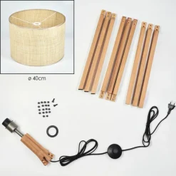 Luminaires Scandinaves-hofstein Sabadim Lampadaire Écru, 1 lumière