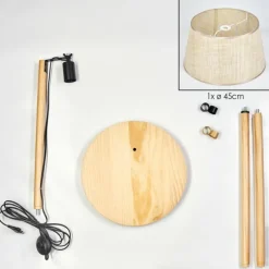 Luminaires Scandinaves-hofstein Sabadim Lampadaire Écru, 1 lumière