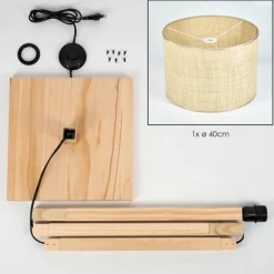 Luminaires Scandinaves-hofstein Sabadim Lampadaire Écru, 1 lumière