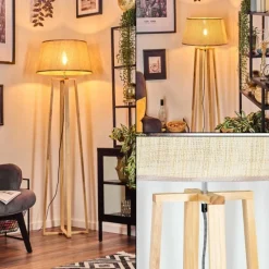 Luminaires Scandinaves-hofstein Sabadim Lampadaire Écru, 1 lumière