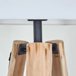 Lampes En Tissu-hofstein Sabadim Lampadaire Écru, Noir, 1 lumière