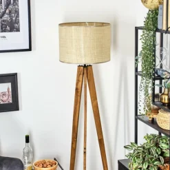 Luminaires Scandinaves-hofstein Sabadim Lampadaire Écru, Noir, 1 lumière