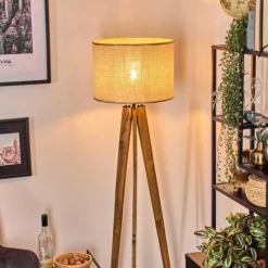 Luminaires Scandinaves-hofstein Sabadim Lampadaire Écru, Noir, 1 lumière