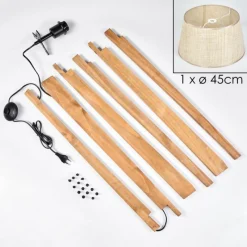 Luminaires Scandinaves-hofstein Sabadim Lampadaire Écru, Noir, 1 lumière