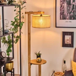 Luminaires Scandinaves-hofstein Sabadim Lampadaire Écru, Noir, 1 lumière