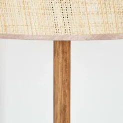 Luminaires Scandinaves-hofstein Sabadim Lampadaire Écru, Noir, 1 lumière
