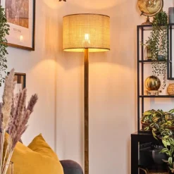 Luminaires Scandinaves-hofstein Sabadim Lampadaire Écru, Noir, 1 lumière