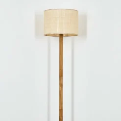 Luminaires Scandinaves-hofstein Sabadim Lampadaire Écru, Noir, 1 lumière