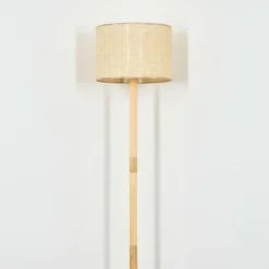 Luminaires Scandinaves-hofstein Sabadim Lampadaire Écru, Noir, 1 lumière