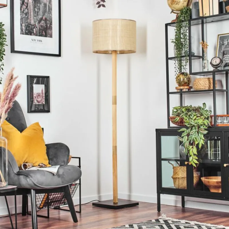 Luminaires Scandinaves-hofstein Sabadim Lampadaire Écru, Noir, 1 lumière