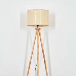 Luminaires Scandinaves-hofstein Sabadim Lampadaire Écru, Noir, 1 lumière
