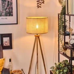 Luminaires Scandinaves-hofstein Sabadim Lampadaire Écru, Noir, 1 lumière