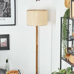 Luminaires Scandinaves-hofstein Sabadim Lampadaire Écru, Noir, 1 lumière