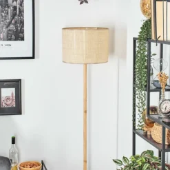 Luminaires Scandinaves-hofstein Sabadim Lampadaire Écru, Noir, 1 lumière