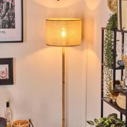 Luminaires Scandinaves-hofstein Sabadim Lampadaire Écru, Noir, 1 lumière