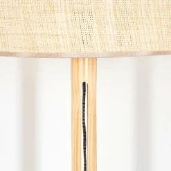 Luminaires Scandinaves-hofstein Sabadim Lampadaire Écru, Noir, 1 lumière