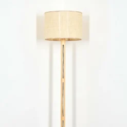 Luminaires Scandinaves-hofstein Sabadim Lampadaire Écru, Noir, 1 lumière
