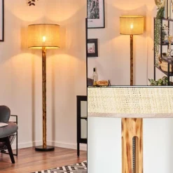 hofstein Sabadim Lampadaire Écru, Noir, 1 lumière