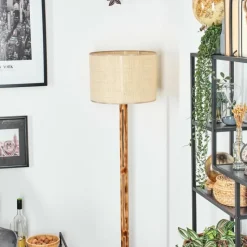 hofstein Sabadim Lampadaire Écru, Noir, 1 lumière