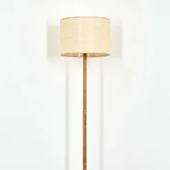 Lampes En Tissu-hofstein Sabadim Lampadaire Écru, Noir, 1 lumière