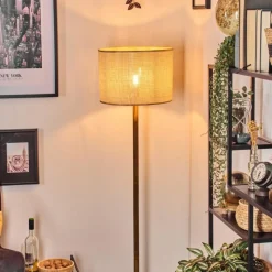 Lampes En Tissu-hofstein Sabadim Lampadaire Écru, Noir, 1 lumière