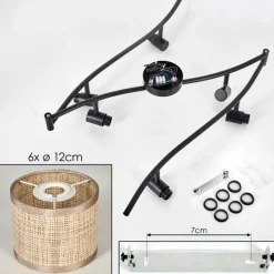 hofstein Sabadim Plafonnier beige, Écru, 6 lumières