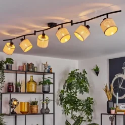 hofstein Sabadim Plafonnier beige, Écru, 6 lumières