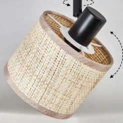 hofstein Sabadim Plafonnier Noir, 2 lumières