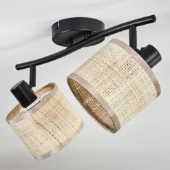 hofstein Sabadim Plafonnier Noir, 2 lumières