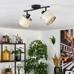 hofstein Sabadim Plafonnier Noir, 2 lumières