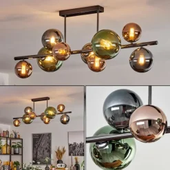 hofstein Sacoselo Plafonnier, Boule lumineuse Noir, 9 lumières