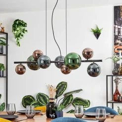 hofstein Sacoselo Suspension, Boule lumineuse Noir, 9 lumières