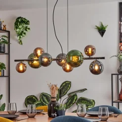 hofstein Sacoselo Suspension, Boule lumineuse Noir, 9 lumières