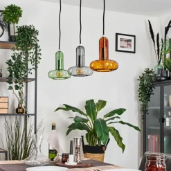 hofstein Salavisa Suspension Noir, 3 lumières