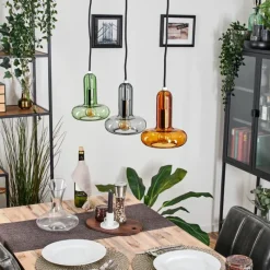 hofstein Salavisa Suspension Noir, 3 lumières