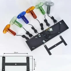 hofstein Salavisa Suspension Noir, 6 lumières